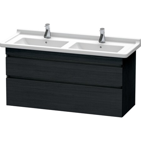 Durastyle Two Drawer Wall-Mount Vanity Unit Oak Black